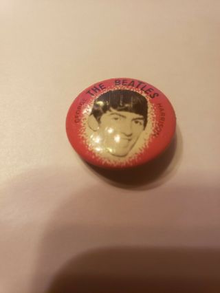 1974 The Beatles George Harrison Green Duck Vintage Pin Button Rare Memorabilia
