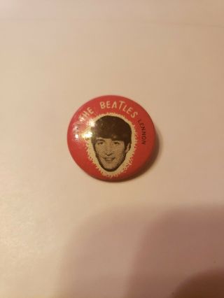 1974 The Beatles John Lennon Green Duck Vintage Pin Button Rare Memorabilia