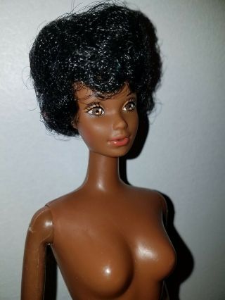 Vtg 1979 First Black Barbie African American Doll Disco Afro Nude Steffie 1293