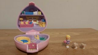 Vintage 1993 Polly Pocket - Kozy Kitties - Pink - Bluebird Toys - 100 Complete