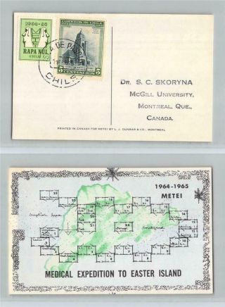 Cover - Chile,  Isla De Pascua Medical Expedition To Easter Island 1965 Metei