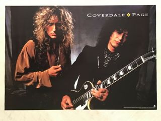 David Coverdale Jimmy Page 1993 Promo Poster Led Zeppelin Whitesnake