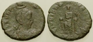 047.  Roman Bronze Coin.  Aelia Eudoxia,  Ae - 4.  Antioch.  Empress Std