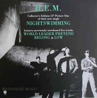 R.  E.  M.  Rem Poster Nightswimming 2 Rare Band Picture Promo Only Poster
