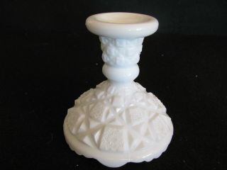 VINTAGE WESTMORELAND CANDLE HOLDER IN THE OLD QUILT PATTERN 2