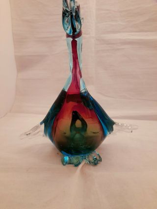 Murano Glass Duck Stunning colours 9 