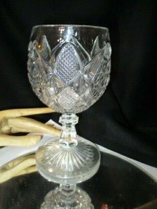 1898 Pennsylvania Kamoni Gillander Us Eapg Glass Goblet 6 "