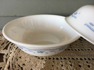 Set of 2 Vintage Corelle Morning Blue Pattern Cereal All Purpose Bowls 6 1/4 