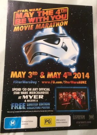 Promotional Movie Flyer For May The 4th Be With You - Star Wars 2014
