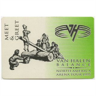 Van Halen 1995 Balance Concert Tour Authentic Meet & Greet Backstage Pass Eddie