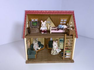 Sylvanian Families Starter Home Cosy Cottage Fully Furnished With Rabbit Family 2