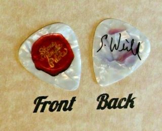 Stone Temple Pilots Stamp Band Logo Scott Weiland Signature Guitar Pick (w)