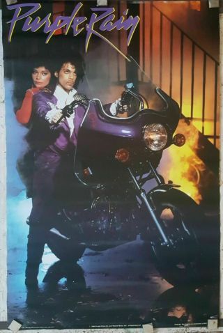 Prince Purple Rain Poster 1984 Approximately 22 X 34