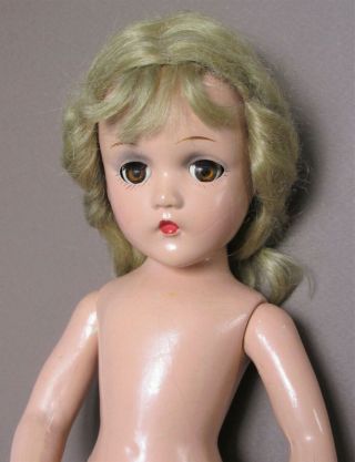 Vintage Madame Alexander Composition Wendy Doll 14 " Nude 1940s