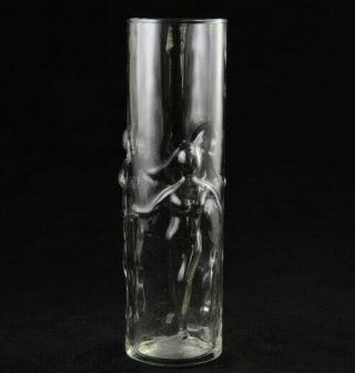 Vintage Libbey La Femme 3d Nude Naked Ladies Women Cocktail Glass Vase