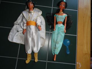 Vintage Disney Aladdin & Jasmin Barbie Dolls By Mattel 1992
