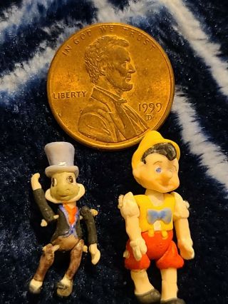 Tiny Jointed Pinnochio And Jiminy Cricket