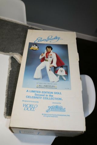 21” World Doll Elvis Presley Vinyl Limited Edition “all American ” 1984