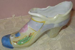 Vintage Porcelain High Heel Shoe Slipper Made In Japan