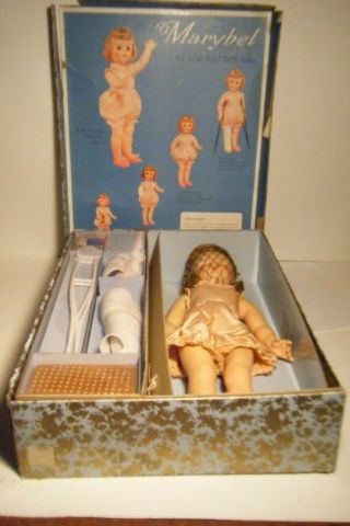 Vtg Ma Fao Scharz 15 " Marybel Get Well Doll W/accessories Hang Tag Net