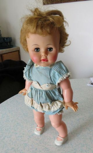 Vintage Kissy Doll Ideal Toy Co K - 16 - 1 L Lovely 1960s Dress Lovely