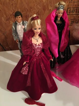 Holiday Barbies And Two Ken Dolls 2