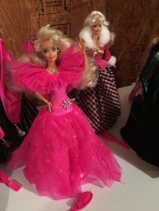 Holiday Barbies And Two Ken Dolls 3