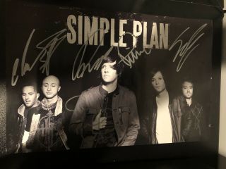 Simple Plan Autographed Poster