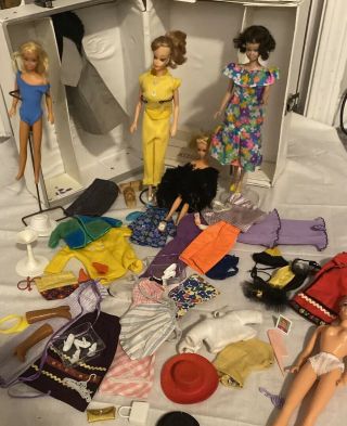 Vintage Barbie Dolls,  Clothes,  Case,  Shoes Accessories