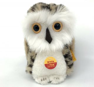 Steiff Wittie Owl Plush Bird 12cm 5in Id Button Tags Issued 1991 - 2003 Vtg