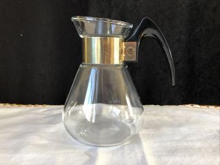Good Morning Vintage Corning 2 Cup Mini Glass Coffee Heat Proof Carafe With Lid