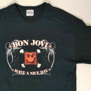 Bon Jovi Have A Day Tour Concert T - Shirt Size L Black World Tour 2005 - 2006