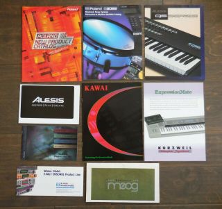 Music Gear Brochures Synth Electronic Roland Alesis Kawai Moog E - Mu Kurzwell