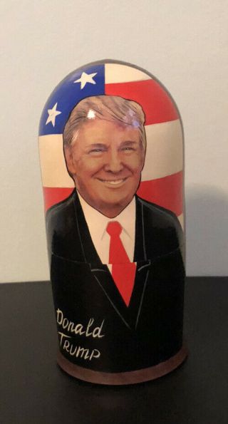 Donald Trump Nesting Dolls Wooden 5 - piece US President Melania Ivanka 2
