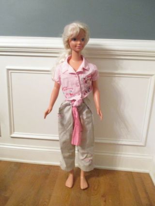 Blonde Barbie Doll Just Play Mattel My Size 36 " Tall Big W/strawberry Shortcake