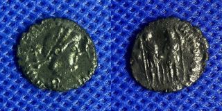 034 Roman Empire - Honorius 393 - 423 A.  D.  - 1.  46g - 15mm