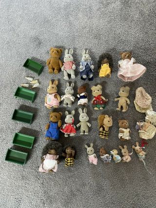 Sylvanian Families Character Animal Bundle Vintage 1980s Inc Babies