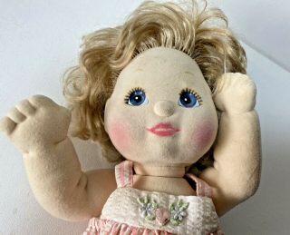1985 MY CHILD Doll Strawberry Blonde Grey - Blue Eyes w/seersucker outfit Mattel 2