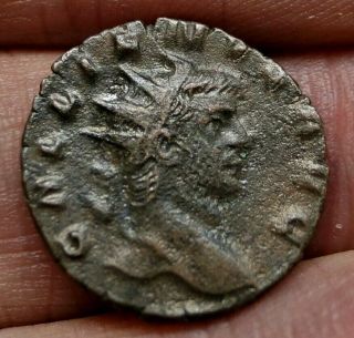 Gallienus,  Mars - God Of War,  260 - 268 Ad,  19mm,  2.  7g,  Ancient Roman Bronze Coin