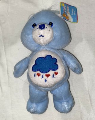 2002 Care Bears Grumpy Bear 13 “ Stuffed Plush Animal With Tag (Written on) 2