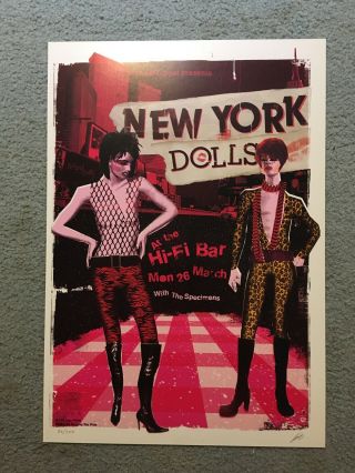 York Dolls Concert Poster Australia 2007 Hi - Fi Bar Specimens