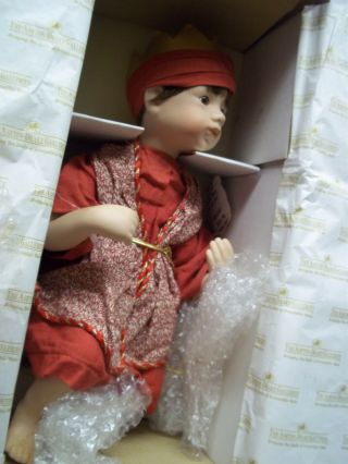 Ashton Drake Oh Holy Night First King Doll Box Nativity Porcelain