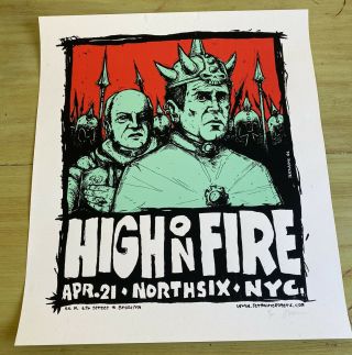 High On Fire Jermaine Rogers Poster 2006 Nyc