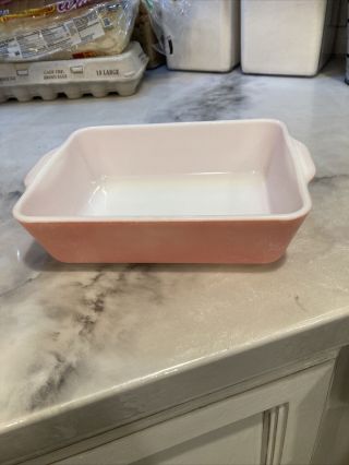Vintage Pyrex Pink Casserole Dish,  41,  1 - 1/2 Quart