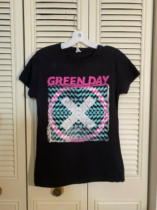 Green Day Black T - Shirt Junior Size Large Bay Island