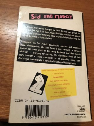 Sid And Nancy Sex Pistols Punk 1st Edition 2