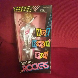 Vintage Mattel 1986 Barbie And The Rockers Ken Blonde Doll Hot Rockin Fun Nrfb