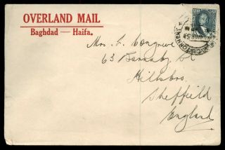 1932 " Overland " Mail / Baghdad - Haifa " In Red Iraq - Palestine - England