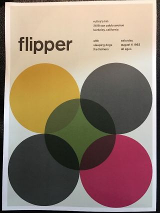 Flipper,  Sleeping Dogs,  Plasmatics,  2 Sided Punk /rock Mini Poster Art 14x10 ",  R129