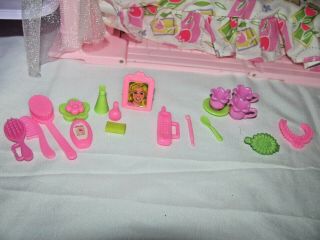 MATTEL BARBIE FOLD UP MAGI - KEY DOLL HOUSE WITH MOST ACCESSORIES PINK HOUSE 3